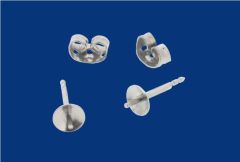 Ohrstecker mit Schüssel u. Stift / inkl. Ohrmutter / Edelstahl