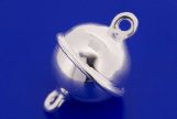 Magnetschliessen mit Rand / Hausmarke / 925 Silber