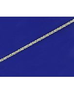 Criss-Cross Ketten mit Karabiner ( ø 1mm) / 925 Silber