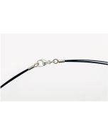 Edelstahlcollier (Endkappen und Karabiner aus 925 Silber) / mehrreihig