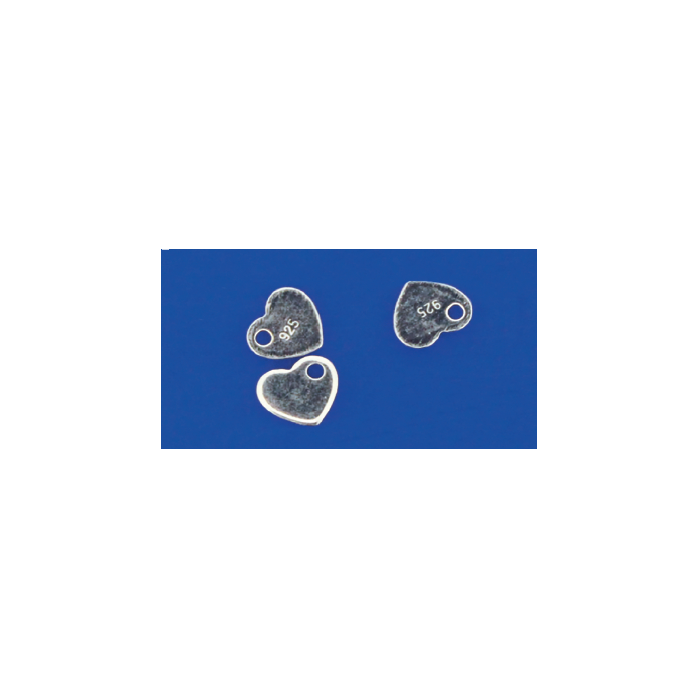 logo tag / heart / 1 hole / 925 Silver